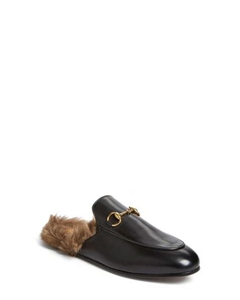 gucci black princetown|gucci princetown fur sale.